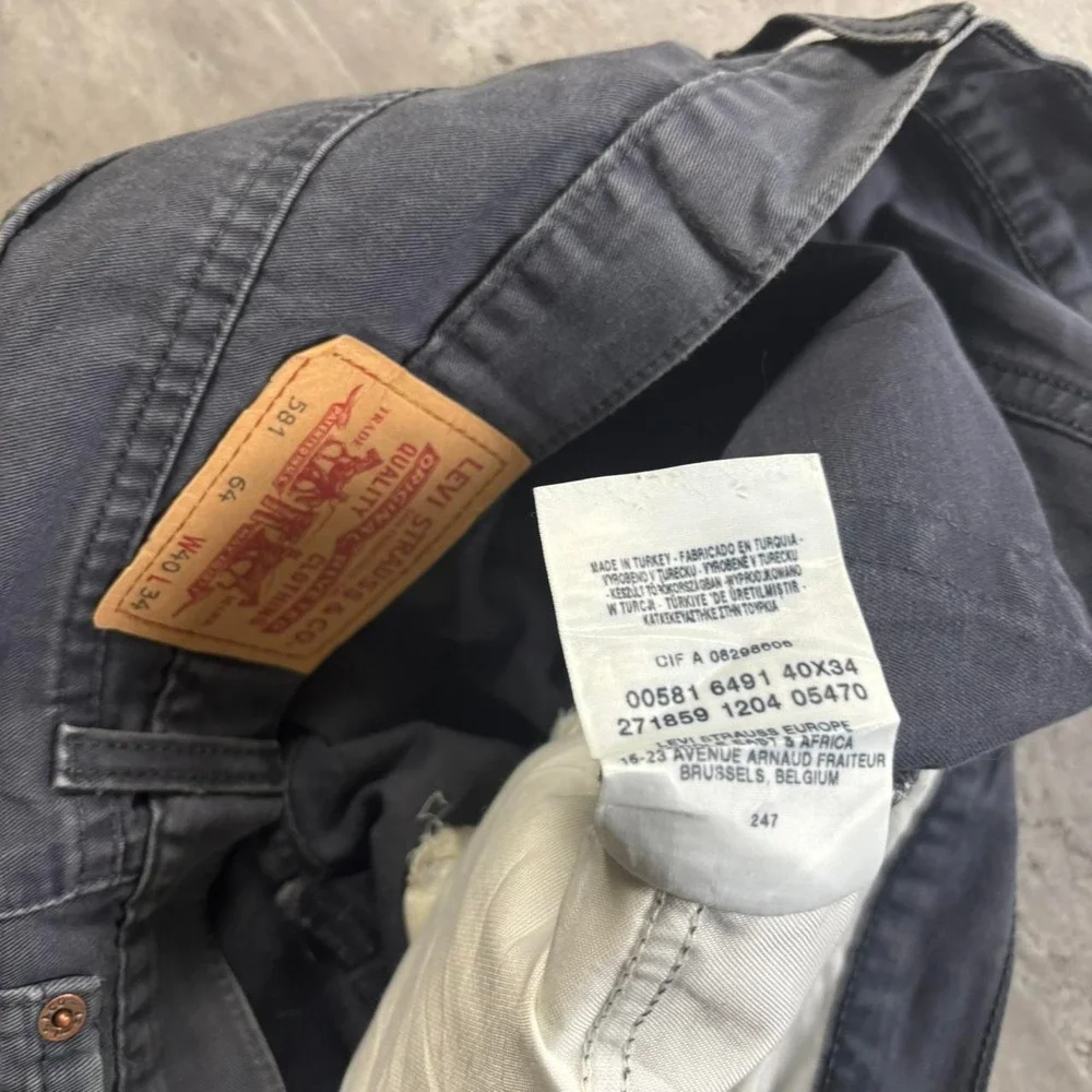 Levi's 581 Jeans Men 40x29 Faded Navy Vintage 90s Baggy Loose Fit